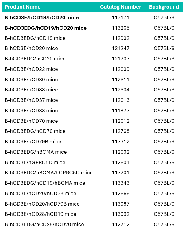 B Cell-Related Drug-Targeted Humanized Models at Biocytogen